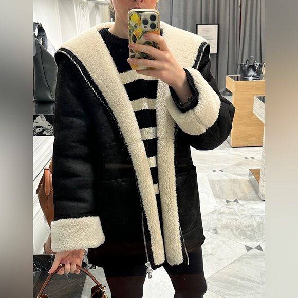 Mango - Double Sided Shearling Jacket - Picture 3 of 5